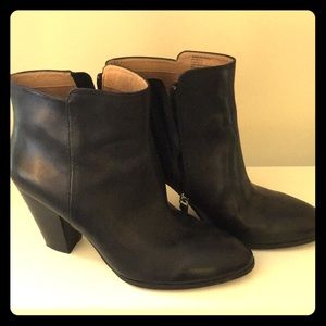 NEW black leather booties
